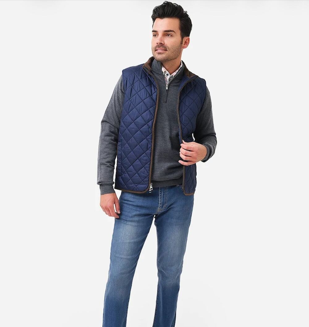 Peter Millar Men's Essex Quilted Vest Small Interior Pockets